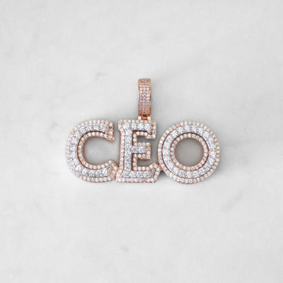 14k - "CEO" Pendant - Ice Out NY