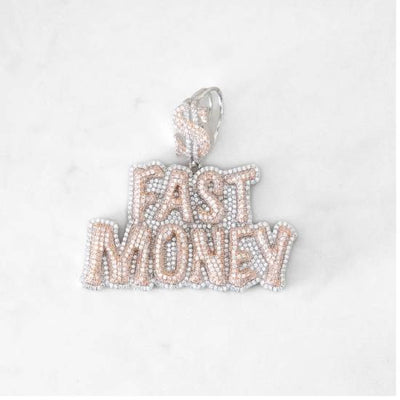 14k - "Fast Money" Pendant - Ice Out NY