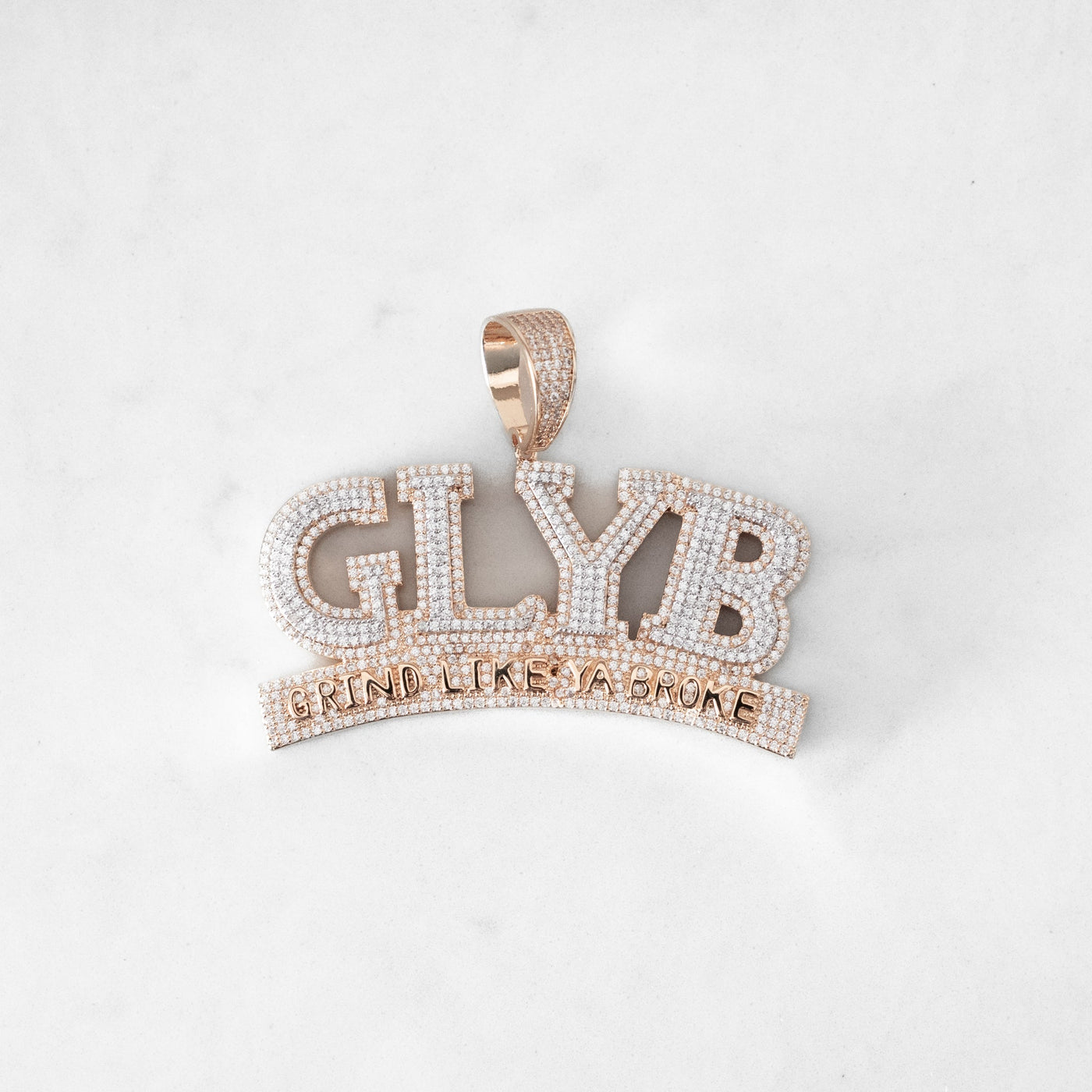 14k - "GLYB" Pendant - Ice Out NY