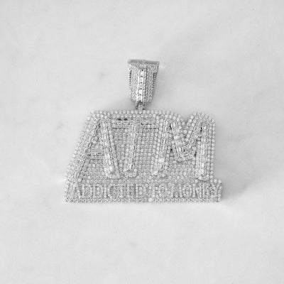 14k - "Addicted To Money" Pendant - Ice Out NY