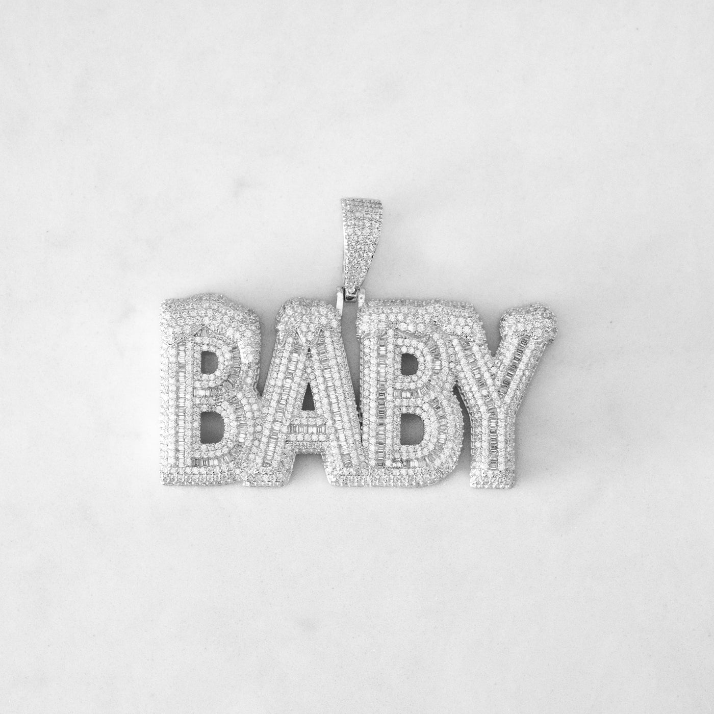 14k - "BABY" Pendant - Ice Out NY