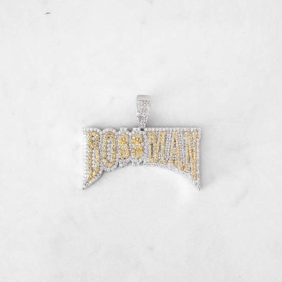 14k - "Bo$$ Man" Pendant - Ice Out NY