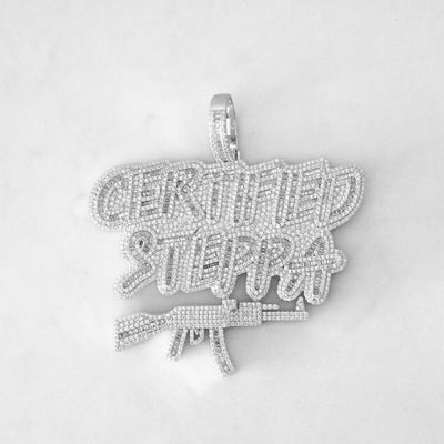 14k - "Certified Steppa" Pendant - Ice Out NY