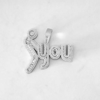 14k - "Fu*k You" Pendant - Ice Out NY