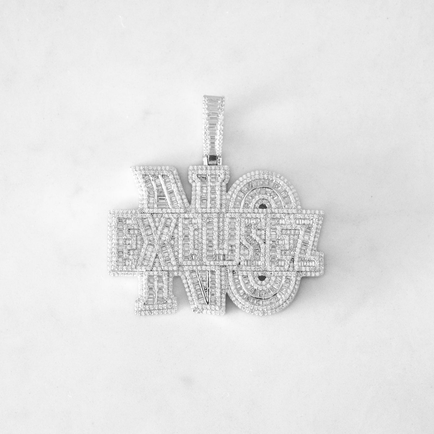 14k - "No Excuses" Pendant - Ice Out NY