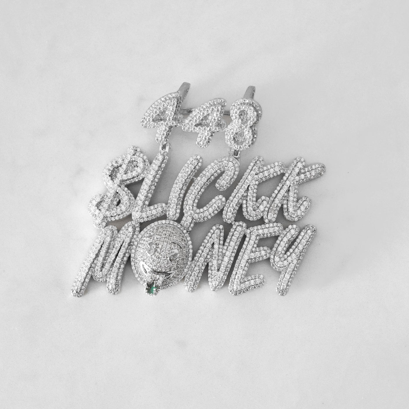 14k - "Slickk Money" Pendant - Ice Out NY