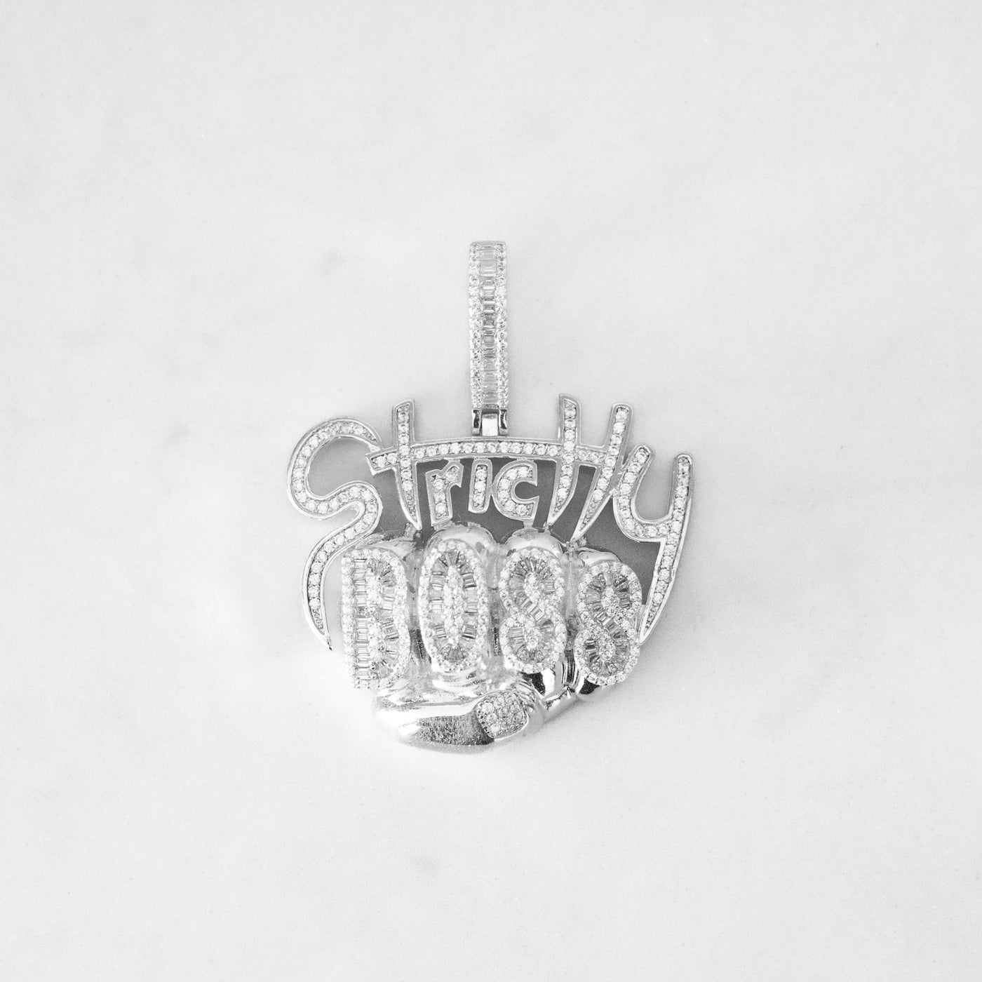 14k - "Strictly Boss" Pendant - Ice Out NY