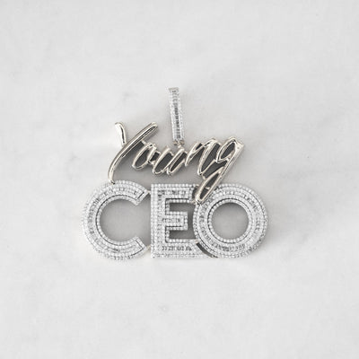 14k - "Young CEO" Pendant - Ice Out NY