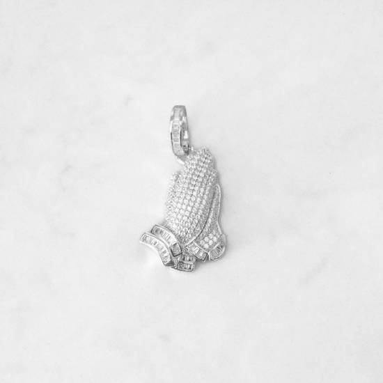 14k -"Prayer Hands" Pendant - Ice Out NY