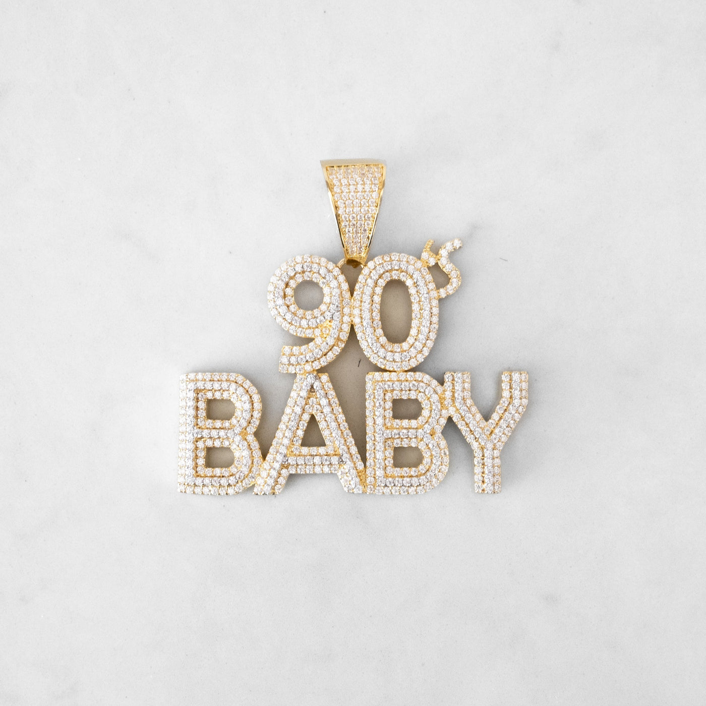 14k - "90's Baby" Pendant - Ice Out NY