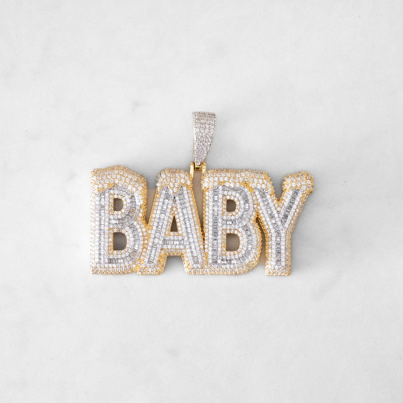 14k - "BABY" Pendant - Ice Out NY