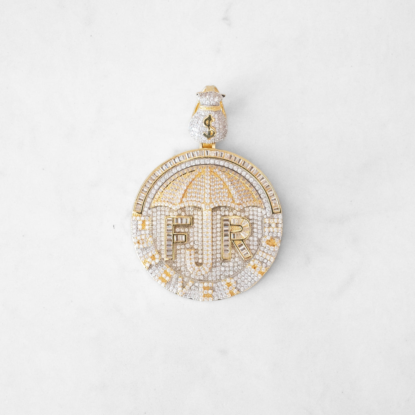 14k - "Forever Rich" Pendant - Ice Out NY