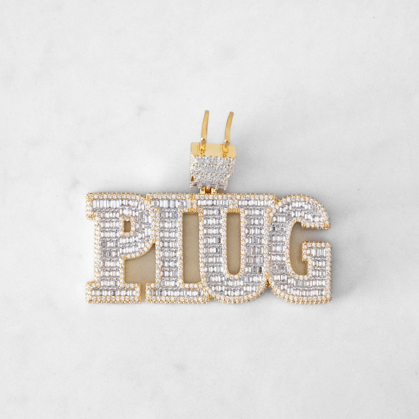 14k - "PLUG" Pendant - Ice Out NY