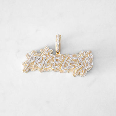 14k - "Priceless" Pendant - Ice Out NY