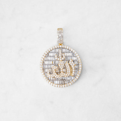 14k - Small "Allah" Pendant - Ice Out NY