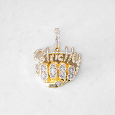 14k - "Strictly Boss" Pendant - Ice Out NY