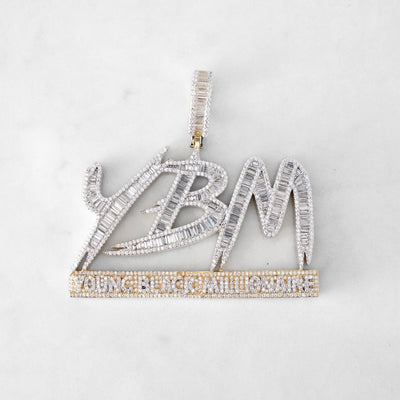 14k - "Young Black Millionaire" Pendant - Ice Out NY