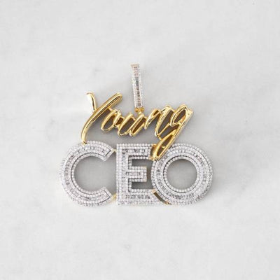 14k - "Young CEO" Pendant - Ice Out NY